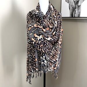 Vintage Pareos Etc Animal Print Beach Cover-Up